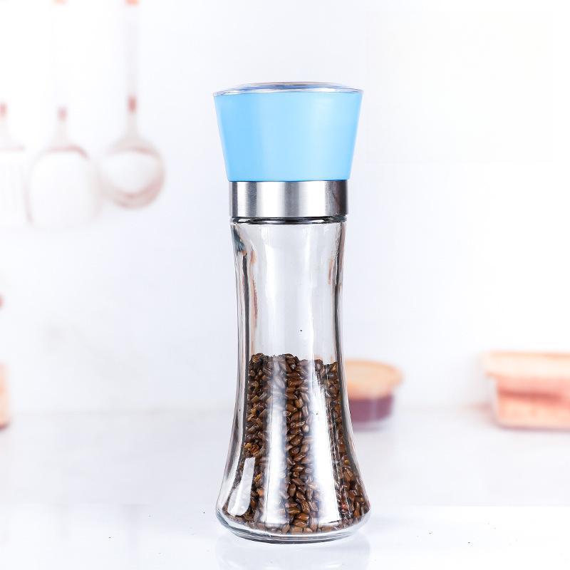 Stainless Steel Mill Pepper/Salt/Spice Grinder Kitchen Supplies Spices Glass Storage Container Pepper Mill Kitchen Gadgets Tools