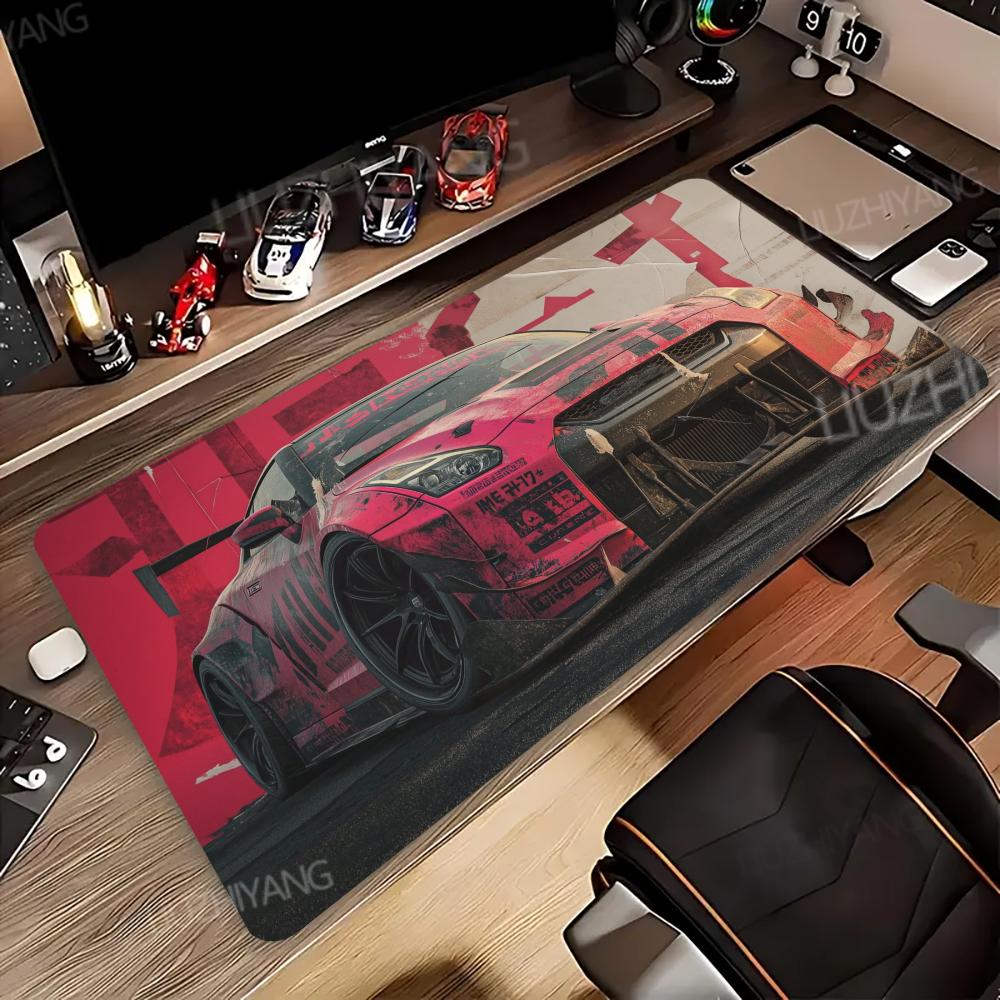Retro Sports Car Mouse Pad Large Gaming Accessory XXL Game Rubber Deskmat HD Non-Slip Computer Keyboard Mat Laptop Long Mousepad