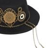 Steam Mini Top Hat Gothic Vintage Design Head Gear Metal Gears and Chain Fedoras Costume Accessories