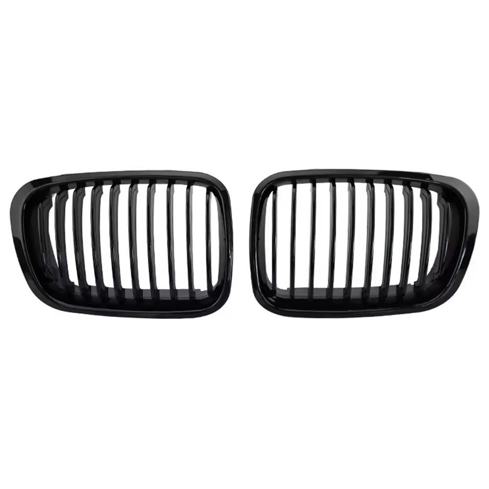 Glänzende schwarze Frontgrill für BMW 3er E46 (1998-2001) 4-türig, Design mit einer Stange