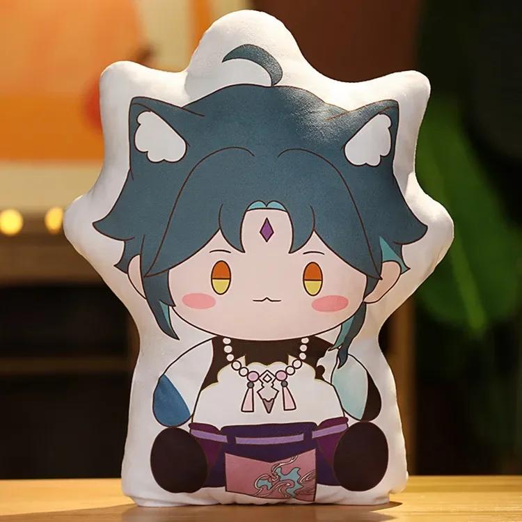45cm Game Genshin Impact Tartaglia Xiao Kaeya Cosplay Doll Toy Plush Dolls Kids Christmas Birthday Gift Pendant Accessories