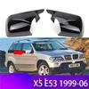 New M-Look Mirror Covers Glossy Black Rearview Side Mirror Cover Caps For BMW X5 E53 1999-2006