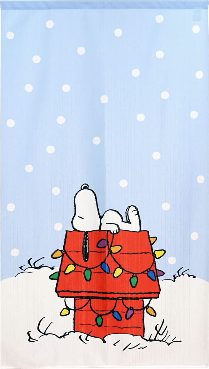 

Noren Kobo Норен Стильный гобелен шириной 85 см x 150 см для уединения в комнате Снег 98010 Занавеска, Снупи, Зима, Снег, Постер, Длинный, Разделитель, Ширма,