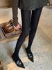 Autumn Winter Hollow Out Circle Tights Women Geometric Pattern Stocking 2025 Y2K Style Basic Slim Pantyhose