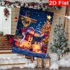 2D Flat - 2D Flat - 2D Flat Christmas Double Snowman Wooden House Garden Flag 3 (1) Outdoor Garden Flag Double-Sided Home Decoration Courtyard Decora