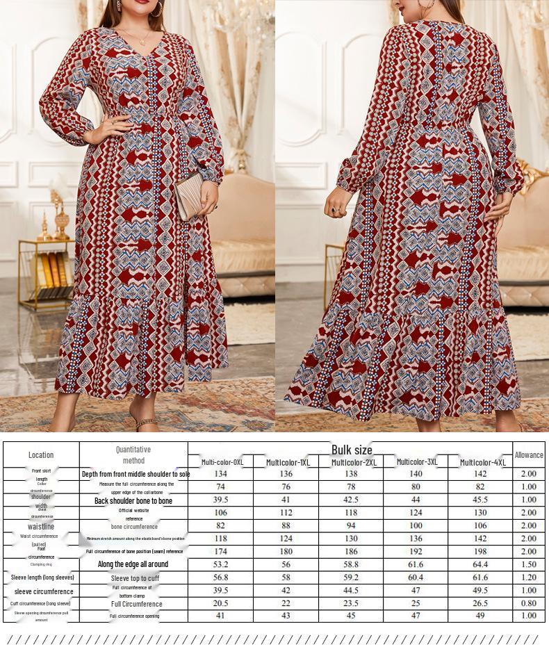 Cross-Border Plus Size Casual Women's Dress - Spring/Autumn Collection