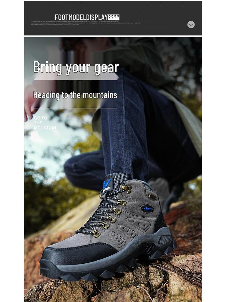 Plus Size Autumn/Winter High-Top Hiking Boots for Couples