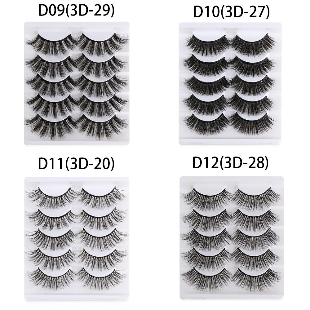 Glue Included Wispy False Eyelashes Eye Lash Extension 3D Soft Mink Hair Natural Long