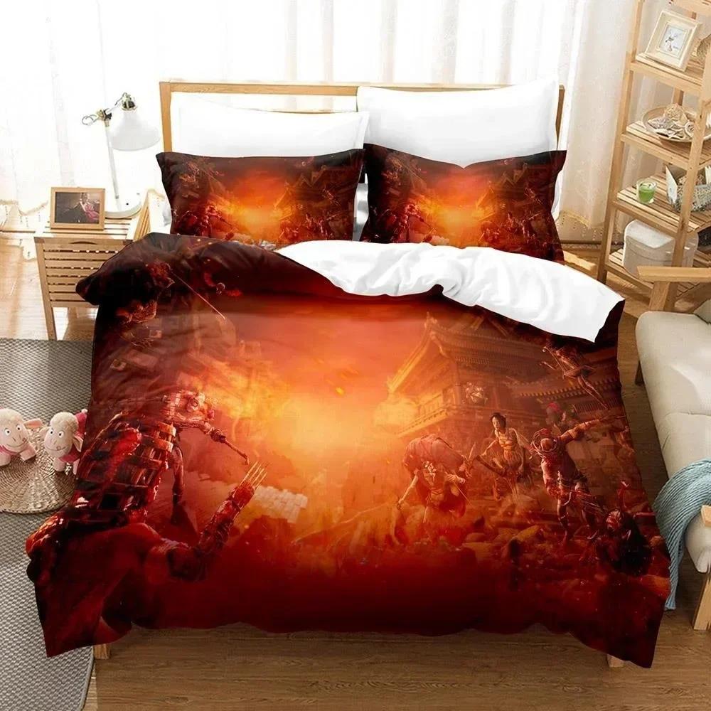3D Game Hellsweeper VR Printed Bed Set Duvet Cover Pillowcase Bedding Set Bed Linen Sheet Quilt Cover Full Queen King Size