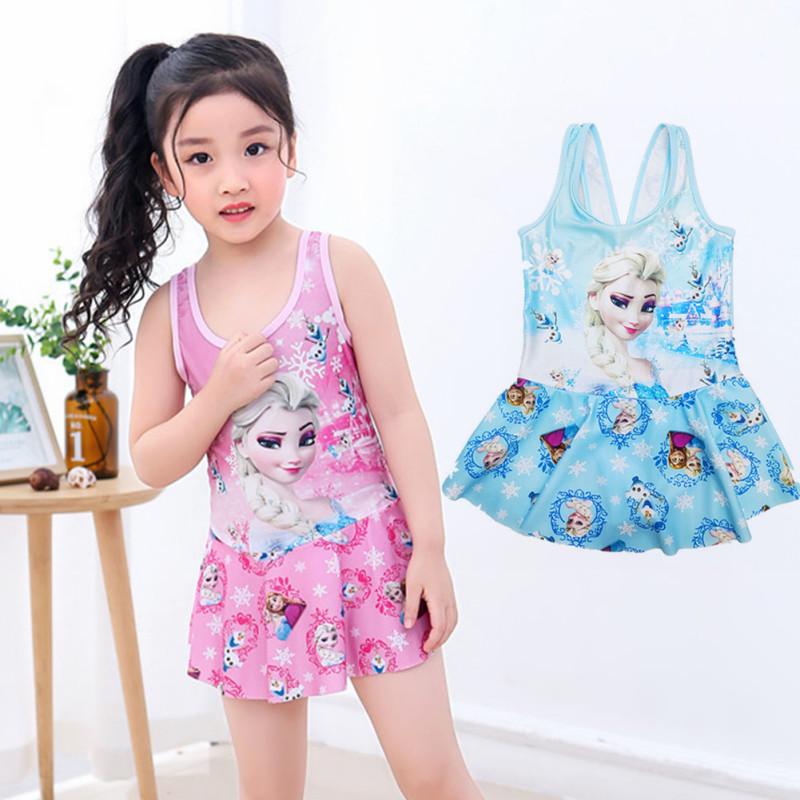 Детский купальник для девочек, комбинезон, платье на бретельках ...