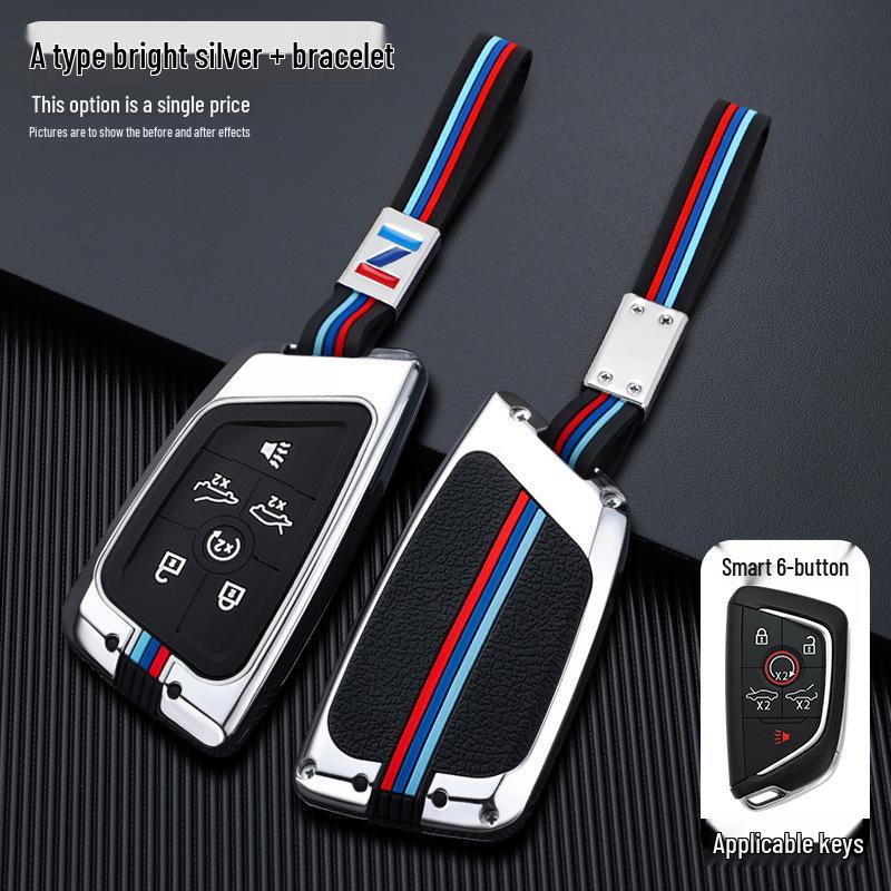 Funda para Mando de Llave Corvette C8 Coupé: Carcasa Metálica Protectora de Cobertura Completa