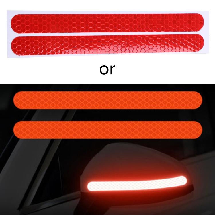 2Pcs/Set Waterproof Self Adhesive Car Reflector Stickers Collision Avoidance