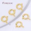 9mm 18K Gold Plated Circle Spring Clasps End Connectors For Jewelry Making Supplies DIY Necklace Clasps Accessories