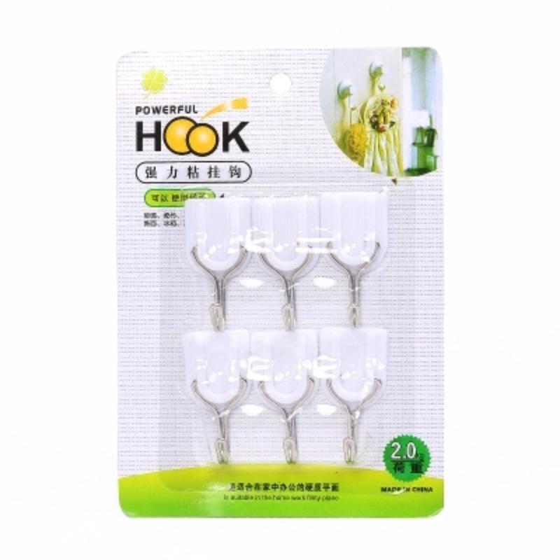 

6 шт./набор, Домашняя жизнь, Предметы первой необходимости, Бытовые крючки, Маленькие крючки, Белый, Крючки для мелких предметов, Крючки для ключей Pack of 6