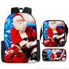 Christmas Backpack, 3D Digital Printed Backpack, Shoulder Bag, Pencil Case, Three-Piece Set