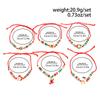 SHIXIN 6Pcs/Set Christmas Bracelet for Women Santa Claus Elk Christmas Tree Socks Pendant Bracelet Adjustable Rope Chain Bangle