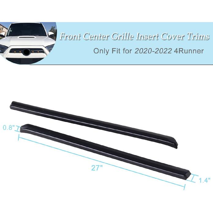 JDMCAR Front Center Grille Ert Cover Trim Compatible with 2024 Toyota 4Runner Accessories ABS Middle Grille Ert Cover Strips (Matte Black)