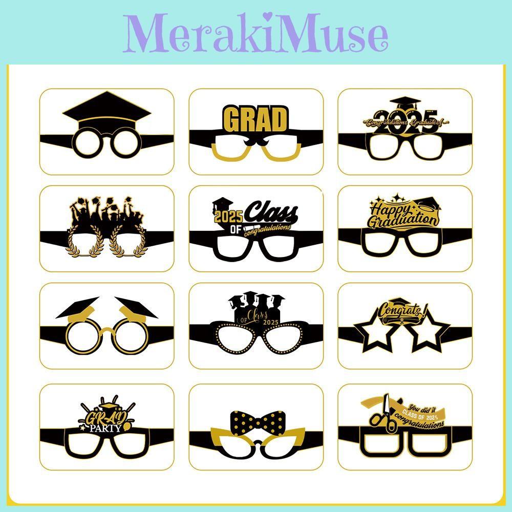 Graduation Season Theme Paper Glasses Event Decorations Photo Props For Festive