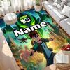 Custom Name Personalized Ben 10 Cartoon Print Carpet, Versatile Home Decor Rug, for Playroom, Apartment, Balcony, Entryway, Hallway Gift