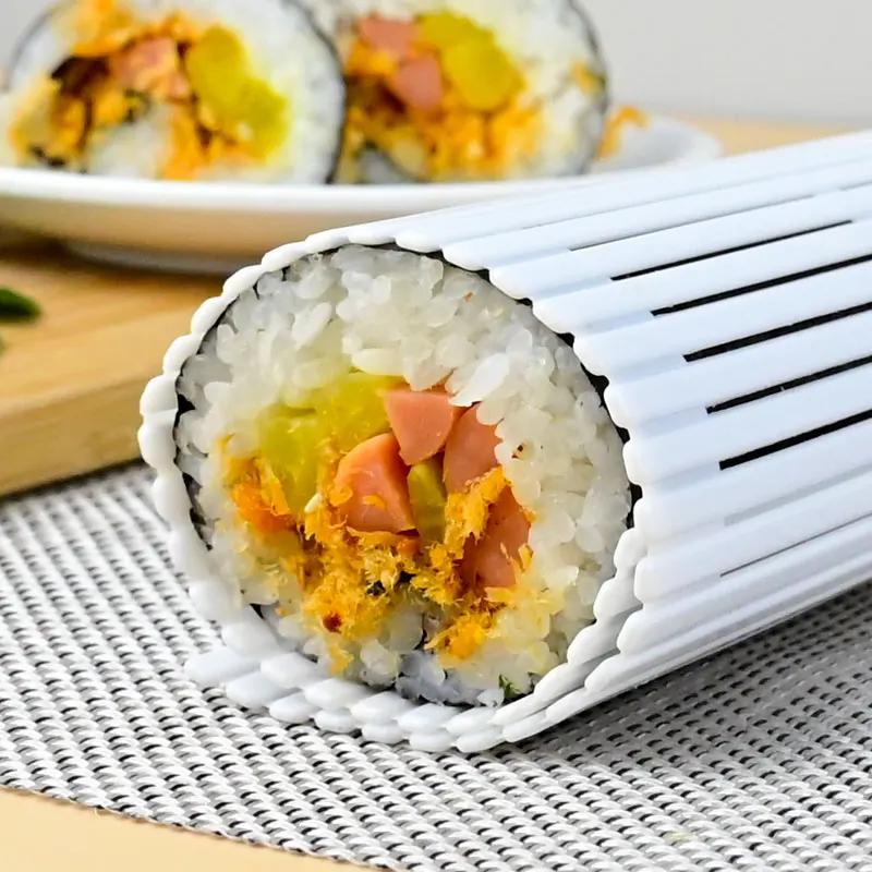 Sushi Rolling Mats Non-Stick Sushi Making Tool Washable Reusable Sushi Roll Mold Mat DIY Food Rice Rolling Maker Cake Roll Pad