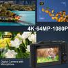 Compact Digital Photography Camera 4K 18X Digital Zoom Vintage Video Recorder YouTube WiFi Webcam 64MP 180° Flip Screen Cameras