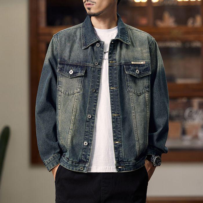 Men's Stylish Retro Denim Jacket 2026 - Trendy Spring & Autumn Outerwear