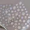 5D Laser Christmas Nail Stickers Crystal Diamond Nail Stickers Retro Gilded Snowflakes Self Adhesive Nail Art Decoration Sticker
