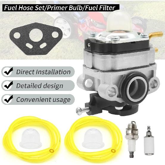 753-06258 Carburetor Kit for Ryobi RY251PH RY252CS 25cc & Homelite UT33650 UT33650B 26cc 2-Cycle String Trimmer Blower