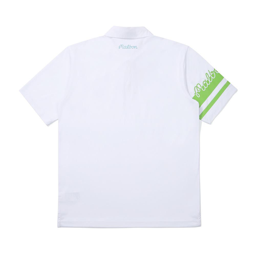 MALBON GOLF M Sleeve Point Polo Shirt White (Man)