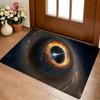 Cosmic Nebula Star Black Hole Floor Mat Cozy Flannel Soft Thick Non-Slip Mat For Living Room Bedroom Kitchen Decor Rugs