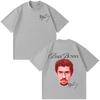 Sänger Bad Bunny Vintage Print T-Shirt Herren Damen Mode Lässige T-Shirts Kurzarm Locker Baumwolle Übergroße T-Shirts Streetwear