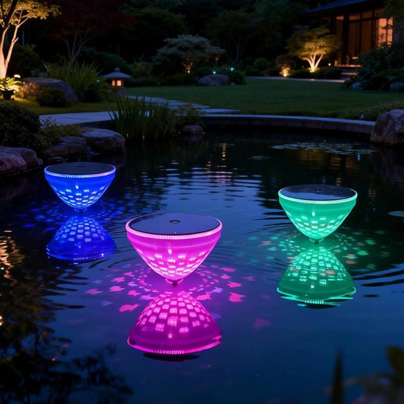 Floating Solar Pool Lights with Colorful LED Waterproof Design Perfect for Pond Fountains and Backyard Decorations