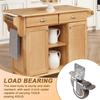 Side Mount Casters 2 Inch Furniture Wheels L Shaped Rubber Casters 360 Degree Locking Swivel Top 4 Piece Set