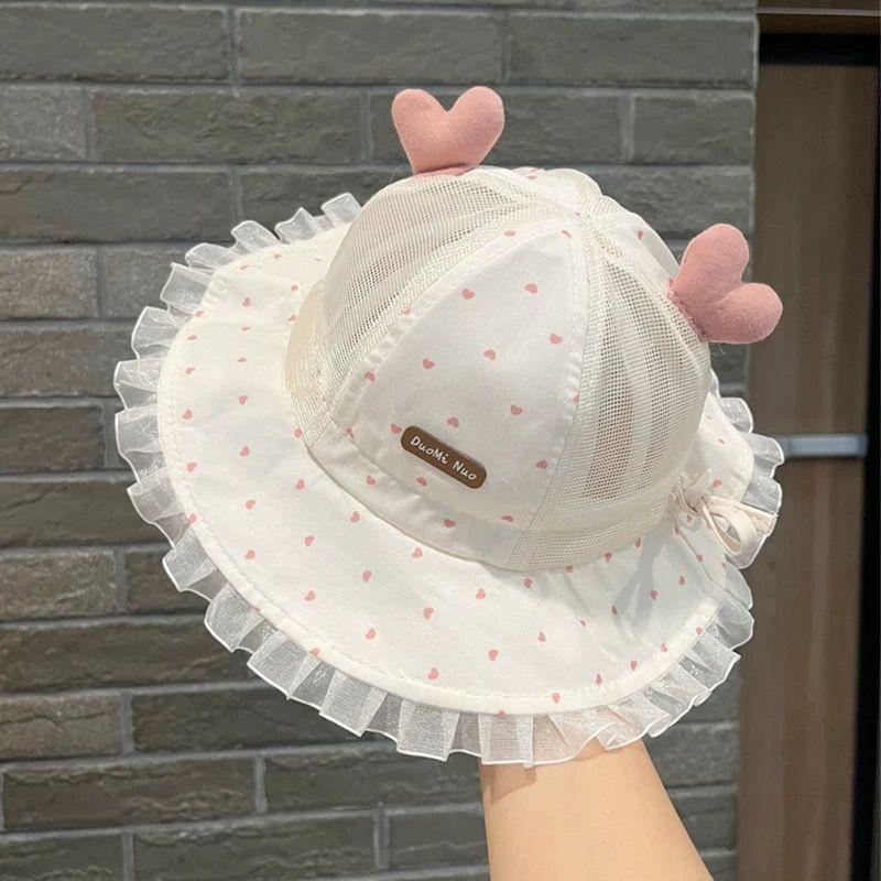 

Baby Summer Sun Hat With Wide Brim For Toddler Sun Protection And Breathability розовый