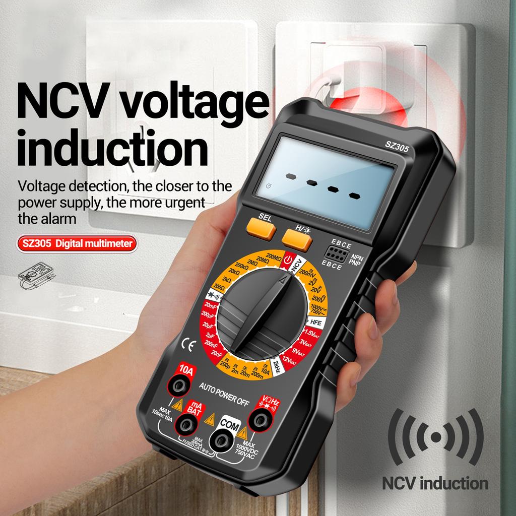 SZ305 Multimeter  Tor Testers Professional 1  Counts Smart Voltmeter Ohm Meter Fast Accurately Measures Voltage Current Resistance