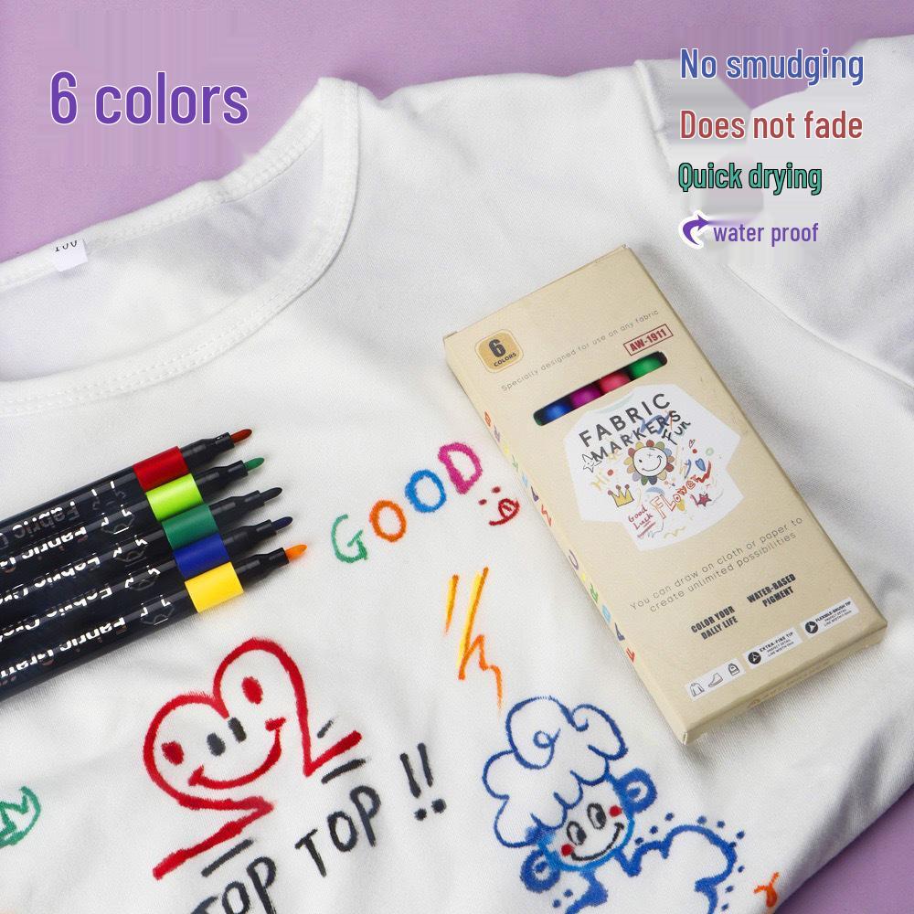

Waterproof Fade-Resistant Fabric Paint Pen Set for Kids - Creative DIY Clothing and Doodling Markers