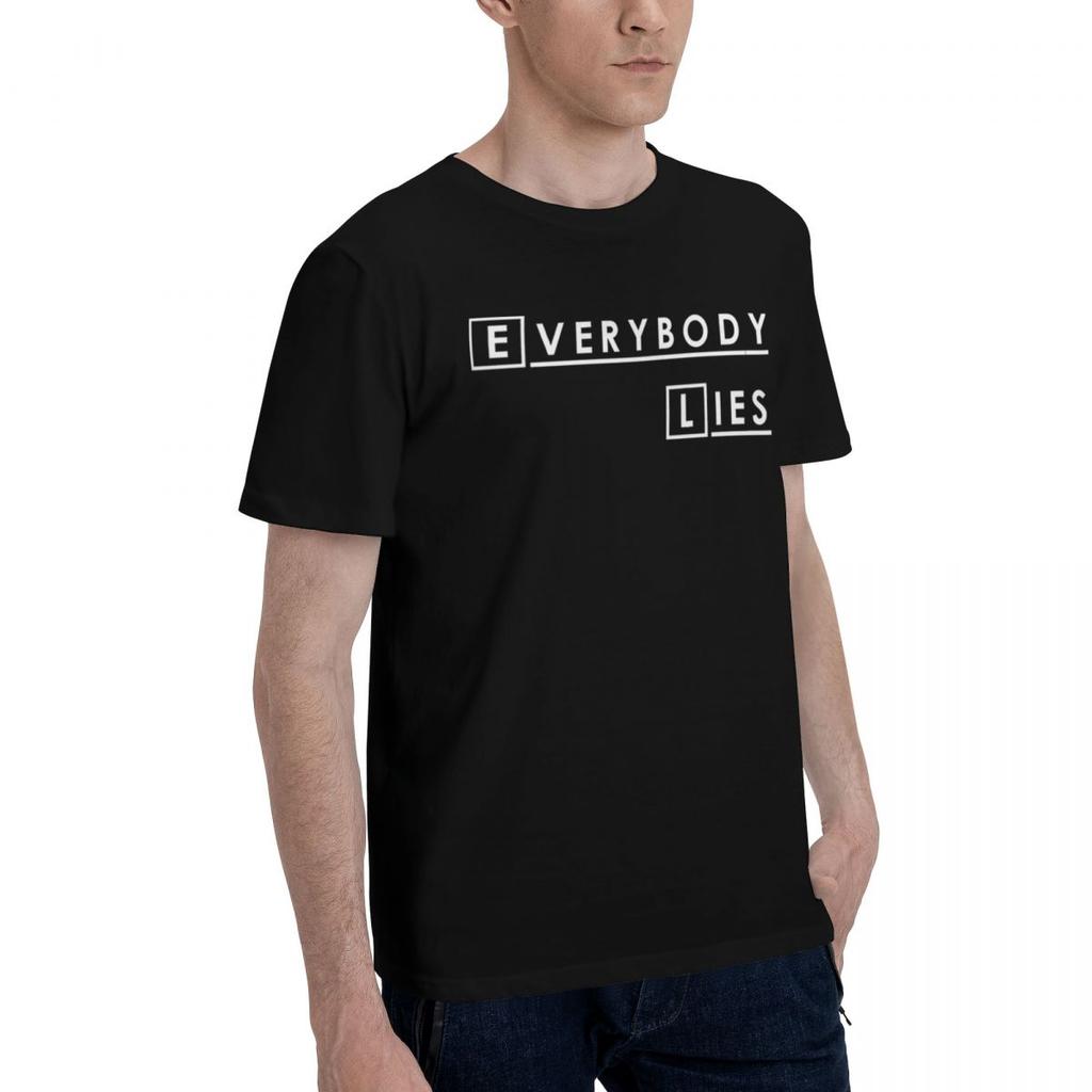 House MD Everybody Lies Hugh Laurie Cool 100 Cotton Casual Breathable Confortable Top Mens Clothing Deals Funny Shirt