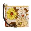 COACH Corner Zip 16 Floral Print Fabric Clutch Small Women's Multicolor