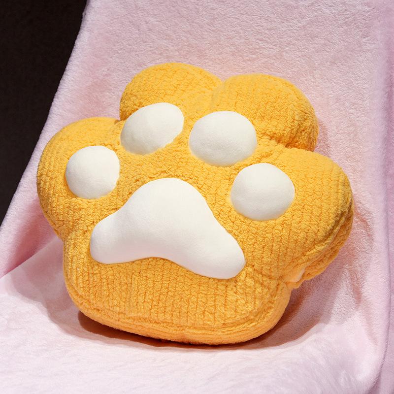 Cartoon Cat Claw Throw Pillow Blanket Plush Toy Cat Claw Doll Home Sofa Pillow Girls Lunch Break Throw Pillow Blanket