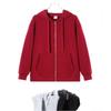 350g Cotton Blend Oversized Drop Shoulder Hooded Zip-Up Sweatshirt Unisex Casual Streetwear Fall