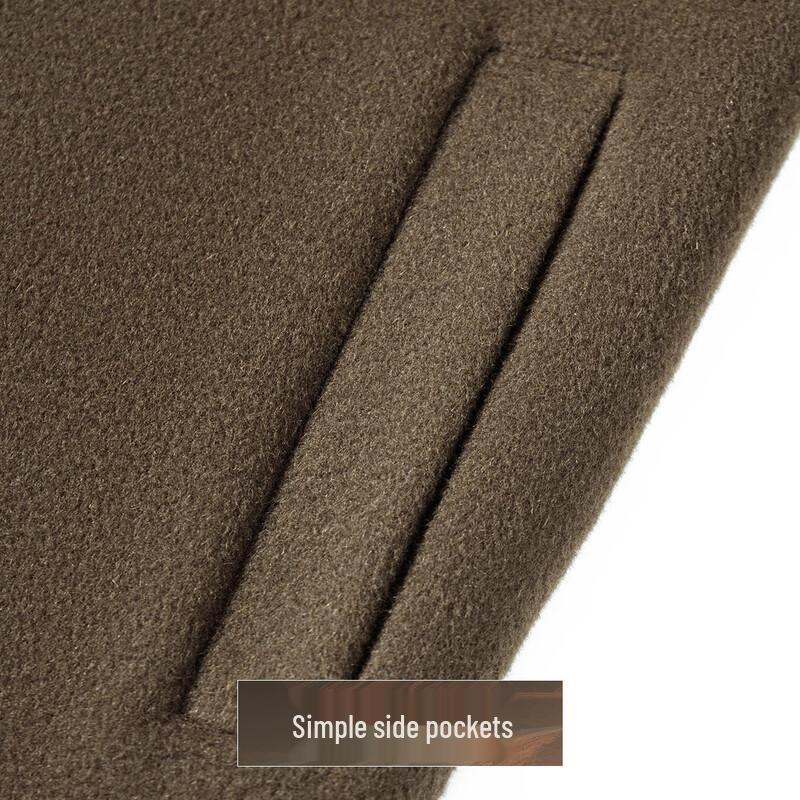 Futing Men's Mid-Length Wool & Cashmere Overcoat