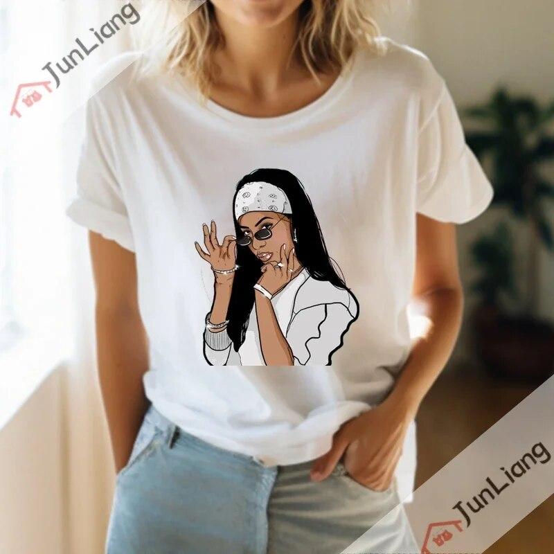 2023 New Princess-Aaliyah Tshirt Unisex Hip Hop Leisure Street Apparel  Unisex Women Fans Gift T-Shirt