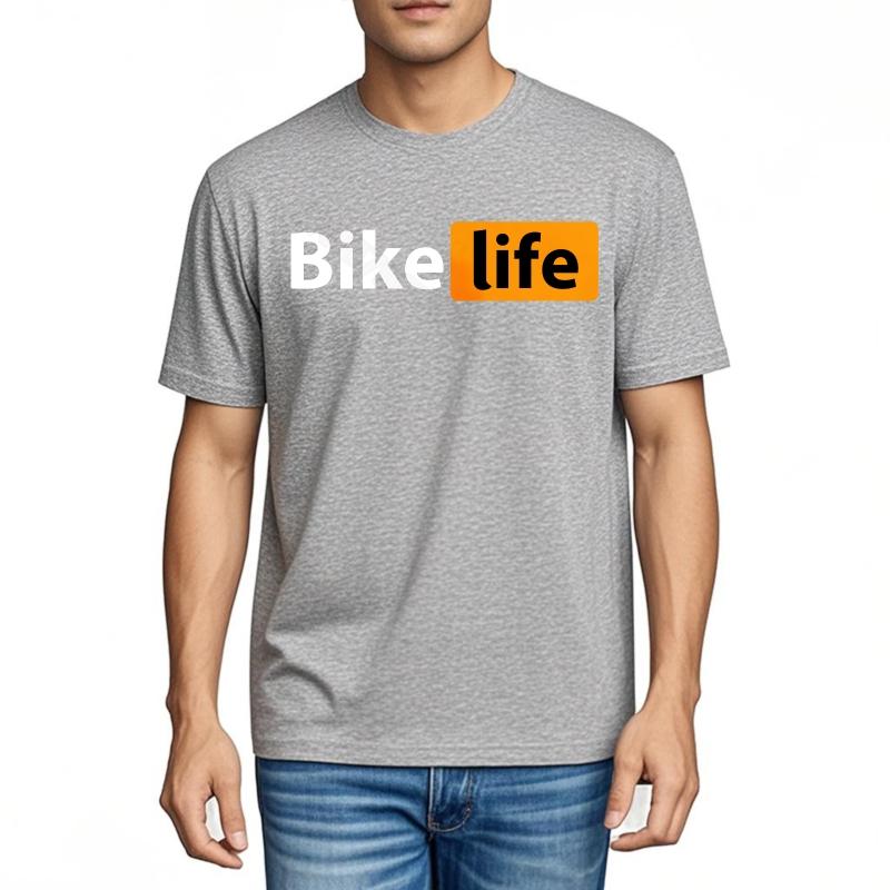 Funny Tshirt Cotton Big Size Tee Shirt Bike Life Orange Box Design Brand Workout Tshirt Hiphop Streetwear Tshirts Daily Wear