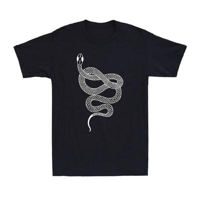 Schlangenkunst-Shirt Schlangen-Tattoo Grafik Tier Wildnis Herren-T-Shirt