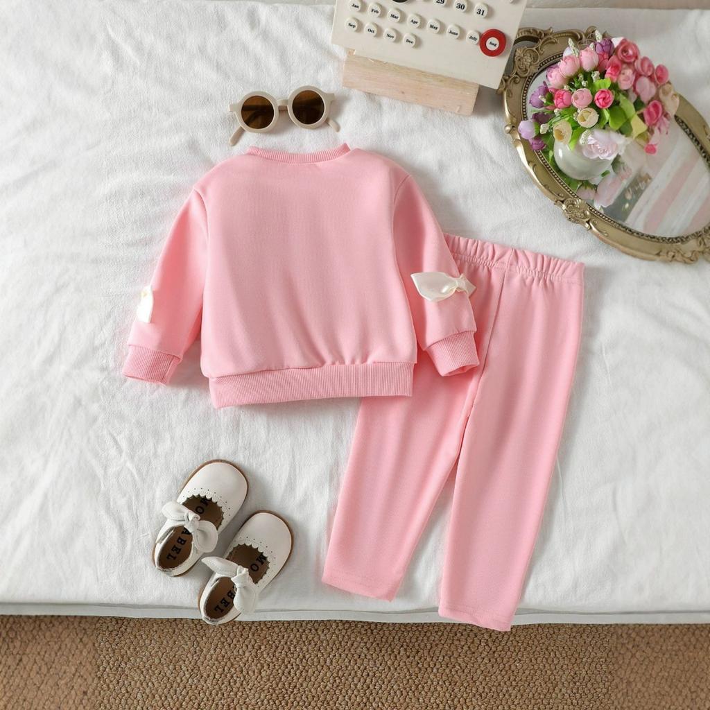 Dětská ležérní souprava s dlouhým rukávem, pohodlné každodenní oblečení