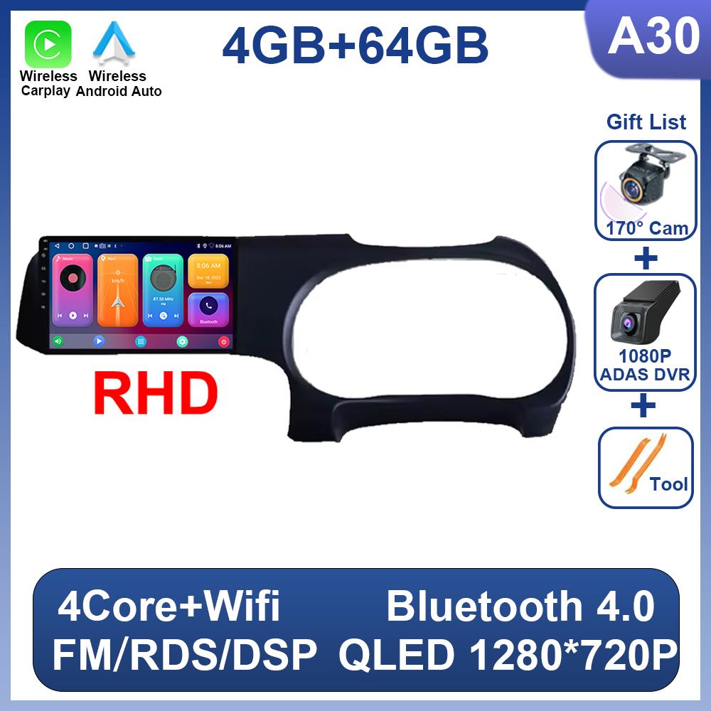 Android 14 Pentru Hyundai i10 2019 2020 2021 Radio Auto Video Stereo DSP Carplay Navigație GPS 4G WIFI 2 Din Fără Player DVD 8 Nuclee