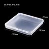 Square Packing Storage Box Transparent Small Items Case Sundries Organizer