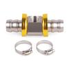 1/2NPT Or 3/8NPT Fuel Line Hose T-Fitting Adapter Fit 1/8-27 NPT Port For Fuel Pressure Gauge Sensor With Hose Clamps
