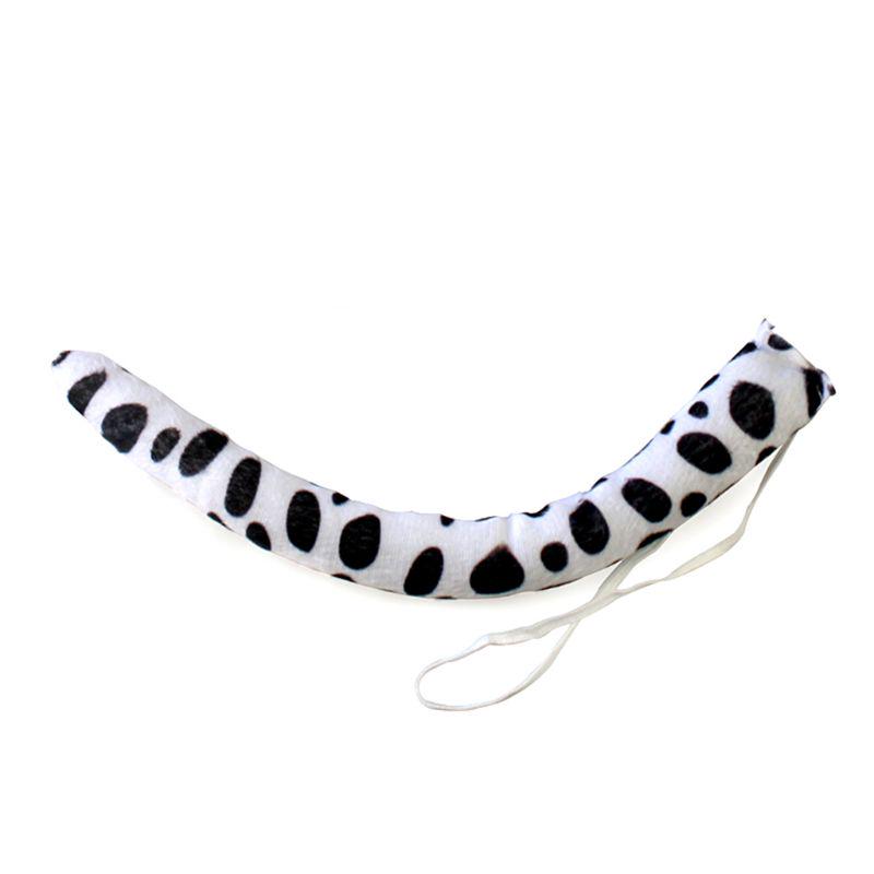Adult Kids Plush Cartoon Boy Dalmatian Animal Dog Headband Ear Bow Tail Gift Birthday Party Cosplay Costume Halloween Christmas