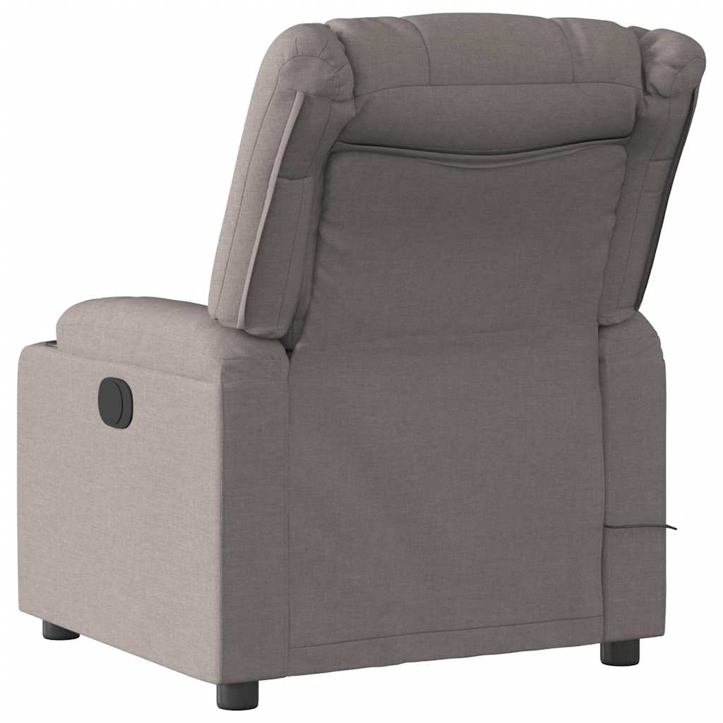 Electric Massage Chair Taupe Fabric